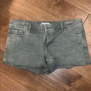Army Green denim shorts